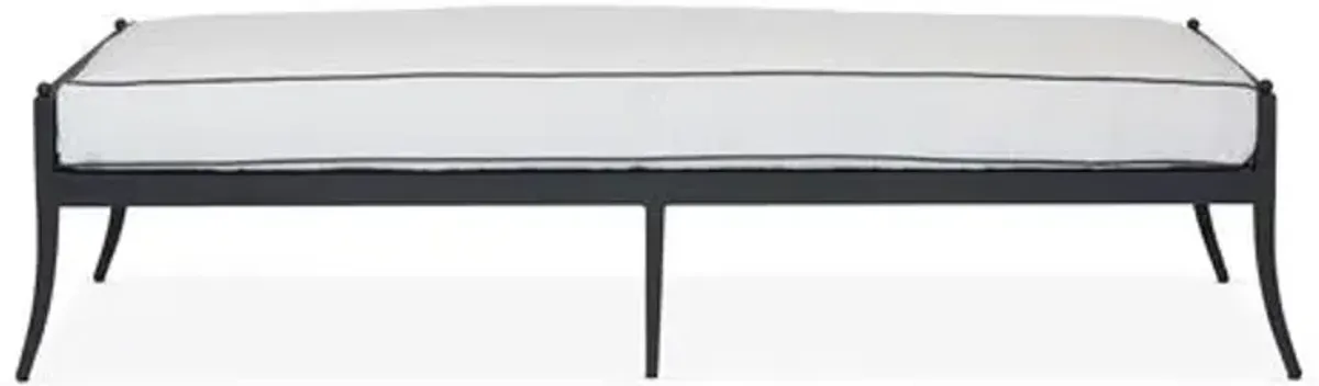 Winterthur Estate Outdoor Bench - White/Black Welt - Lane Venture