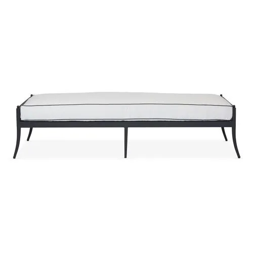 Winterthur Estate Outdoor Bench - White/Black Welt - Lane Venture