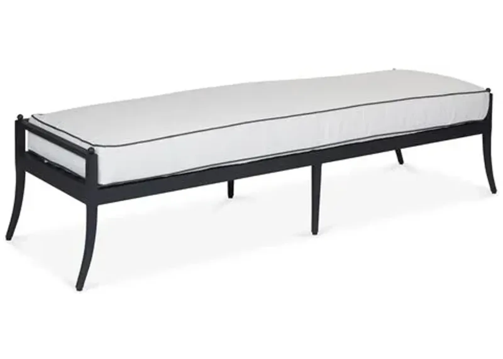 Winterthur Estate Outdoor Bench - White/Black Welt - Lane Venture