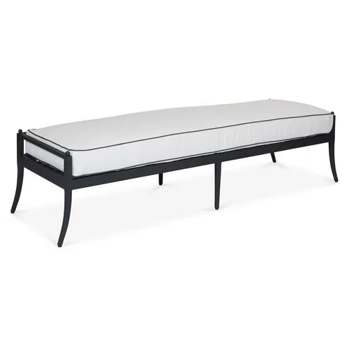 Winterthur Estate Outdoor Bench - White/Black Welt - Lane Venture