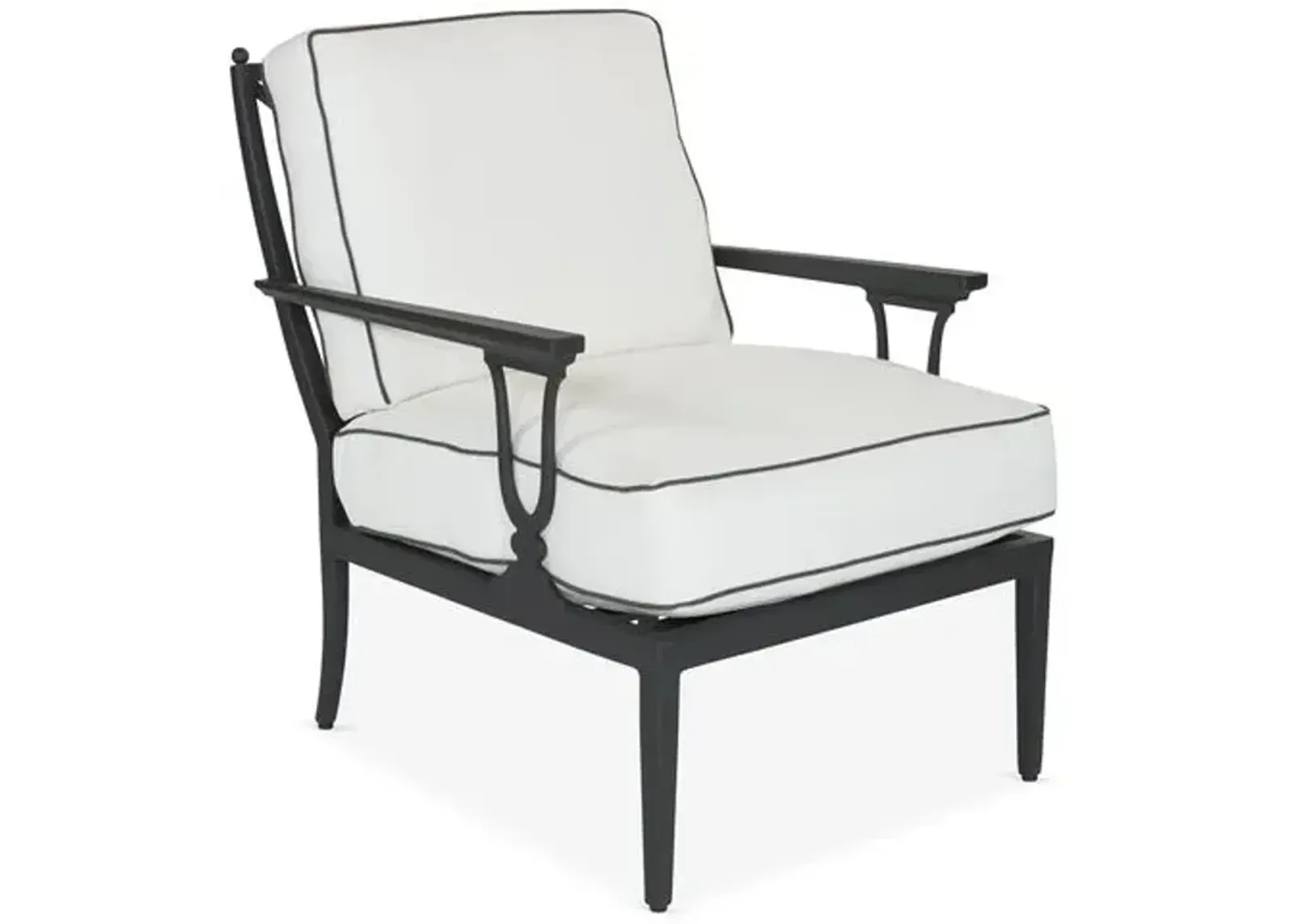 Winterthur Estate Outdoor Lounge Chair - Black/White - Lane Venture