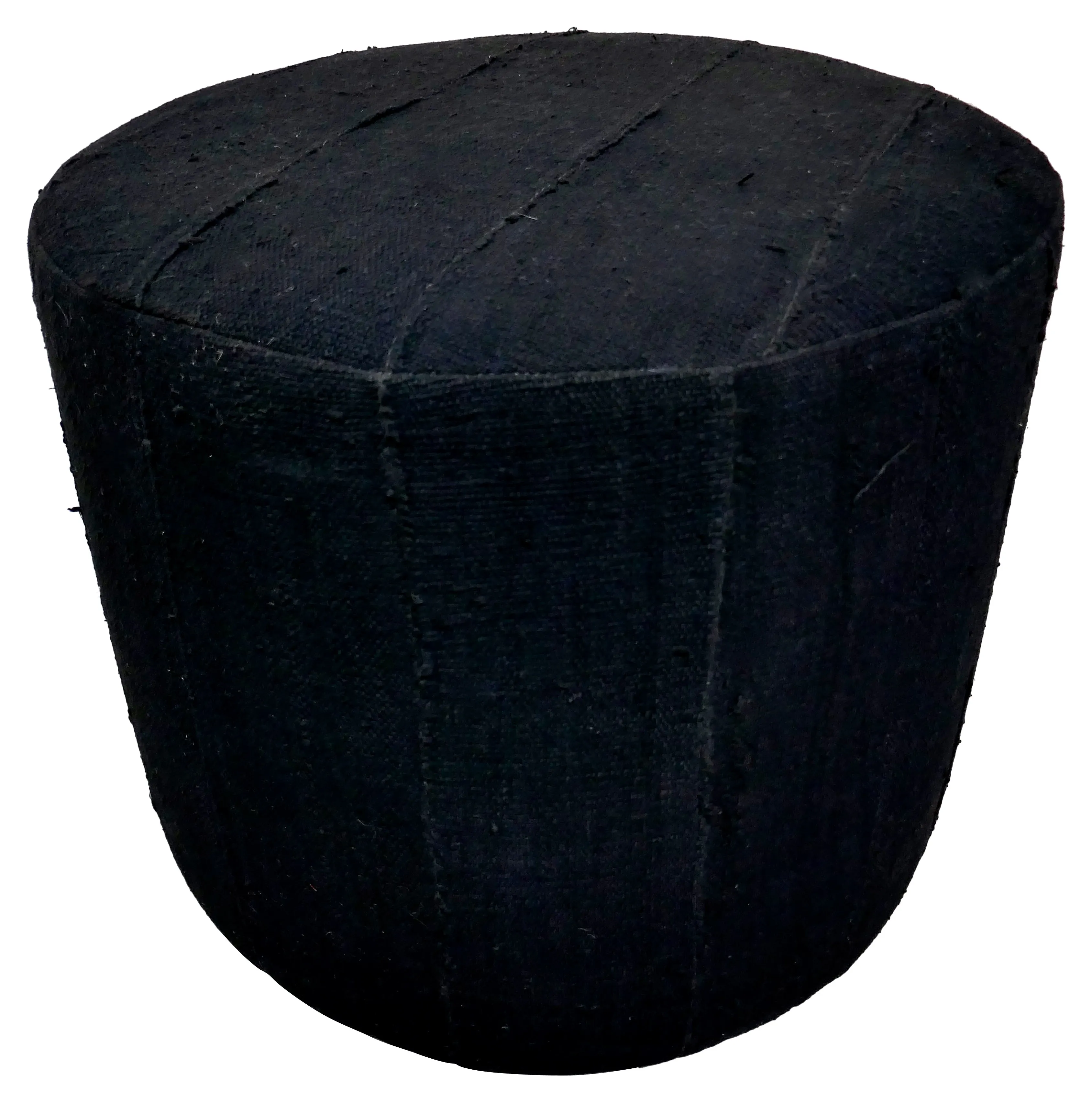 Black Organic Mud Cloth Ottoman