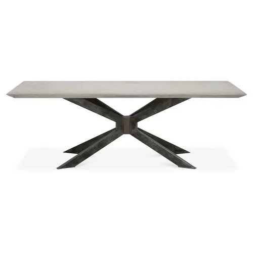 Tome Dining Table - Ash Gray/Concrete