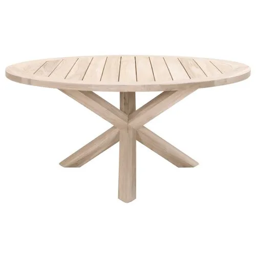 Easton 63" Outdoor Dining Table - Gray Teak