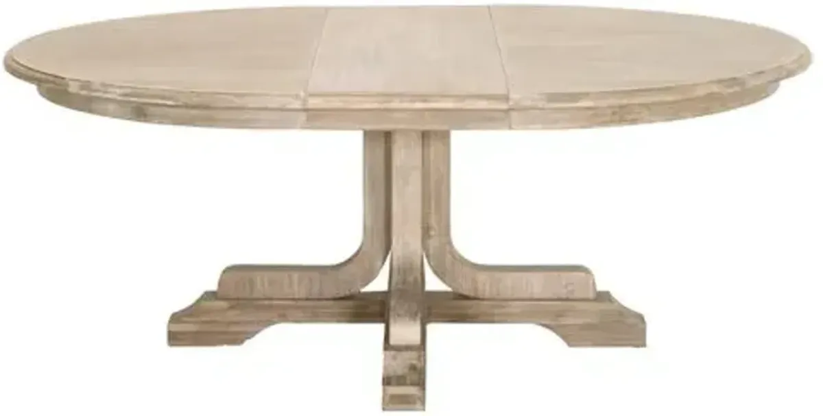 Spear Round/Oval Extension Dining Table - Natural Gray