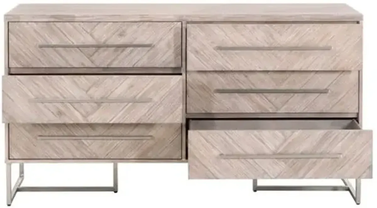 Harlowe Double Dresser - Natural Gray