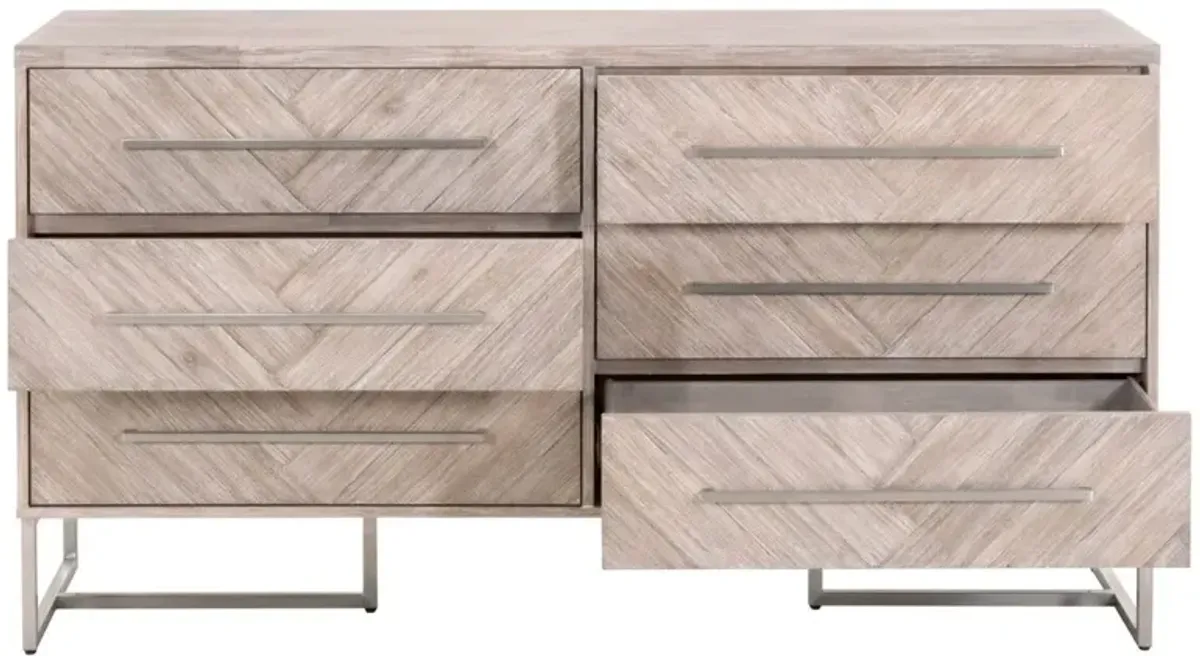 Harlowe Double Dresser, Natural Gray