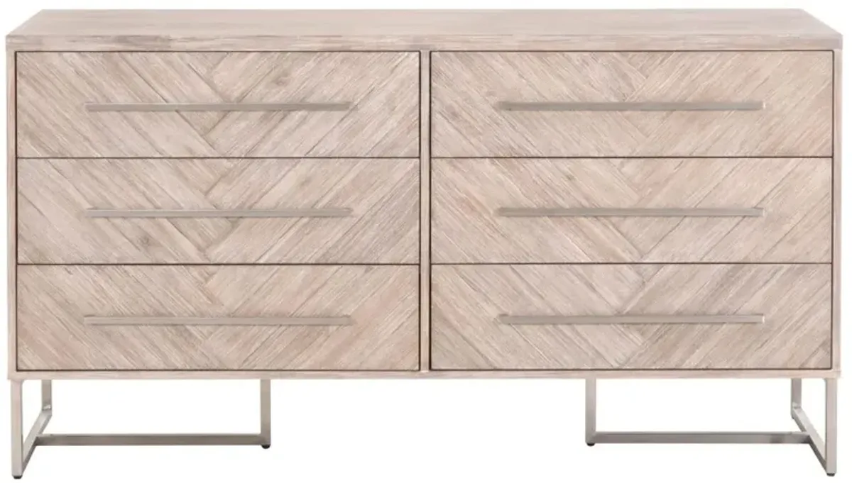Harlowe Double Dresser, Natural Gray