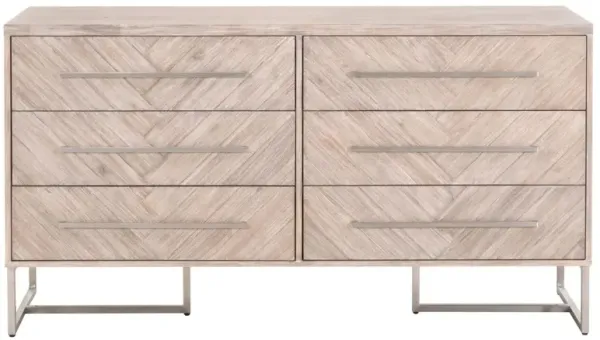 Harlowe Double Dresser, Natural Gray