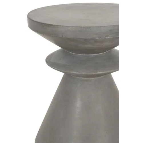 Pawn Outdoor Accent Table - Slate Gray - 17.75Hx13.75Wx13.75D in