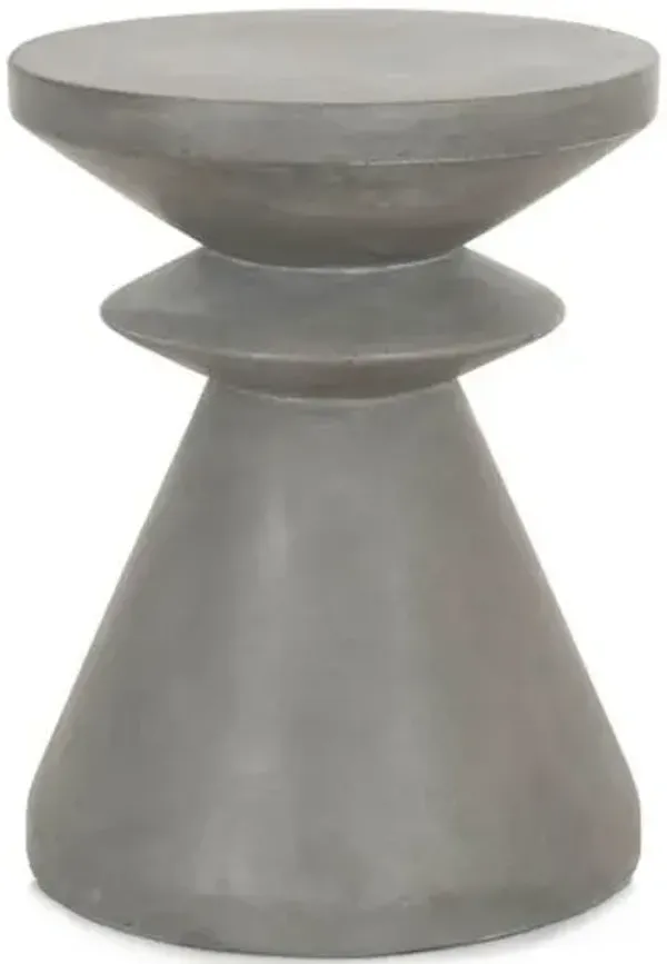 Pawn Outdoor Accent Table - Slate Gray - 17.75Hx13.75Wx13.75D in