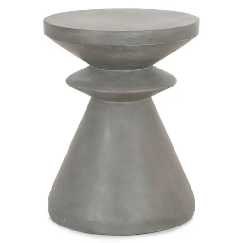 Pawn Outdoor Accent Table - Slate Gray - 17.75Hx13.75Wx13.75D in