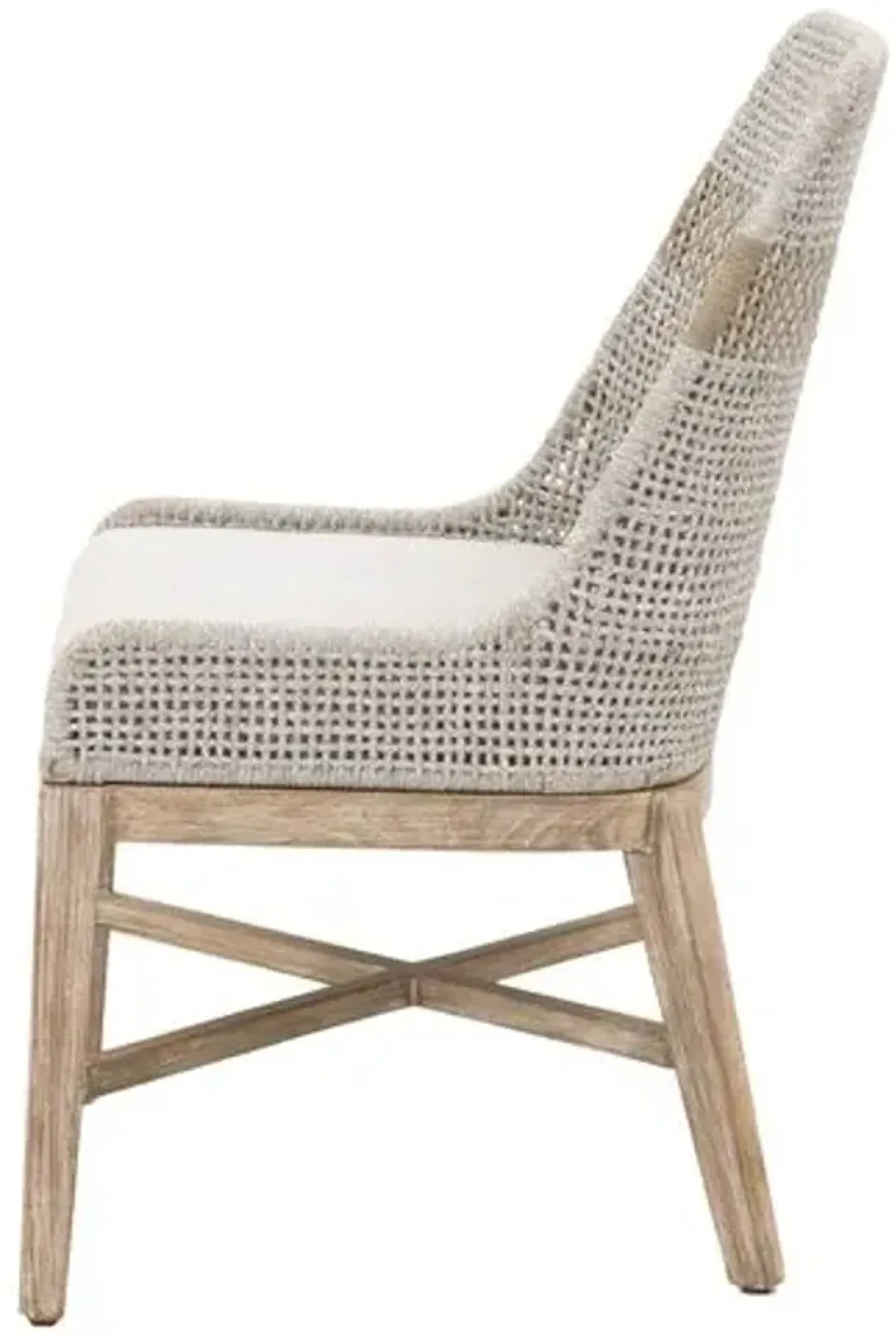 Set of 2 Arras Woven Side Chairs - Taupe/Pumice - Beige