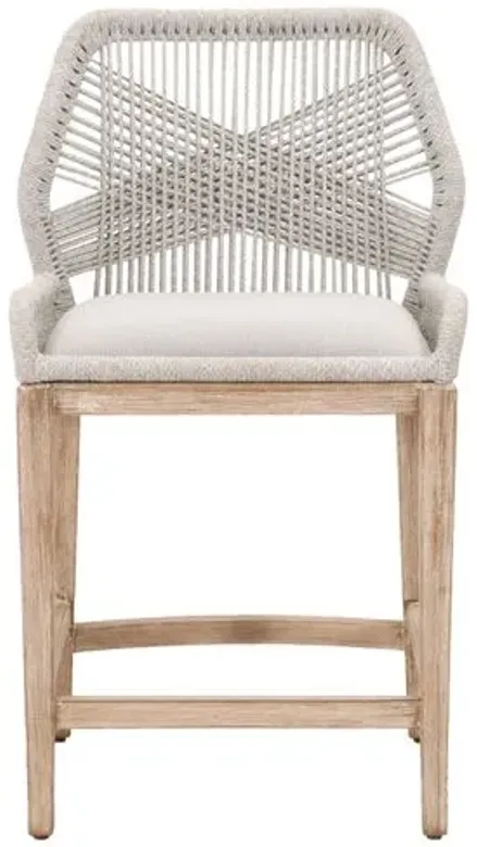 Easton Rope Counter Stool - Taupe/Pumice