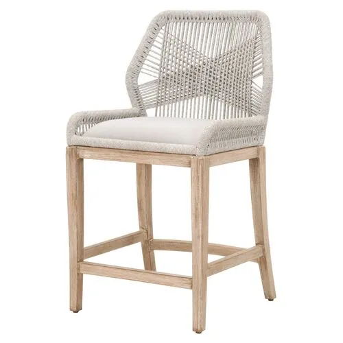 Easton Rope Counter Stool - Taupe/Pumice