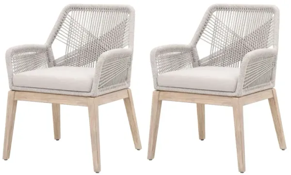 S/2 Easton Rope Armchairs, Taupe/Pumice