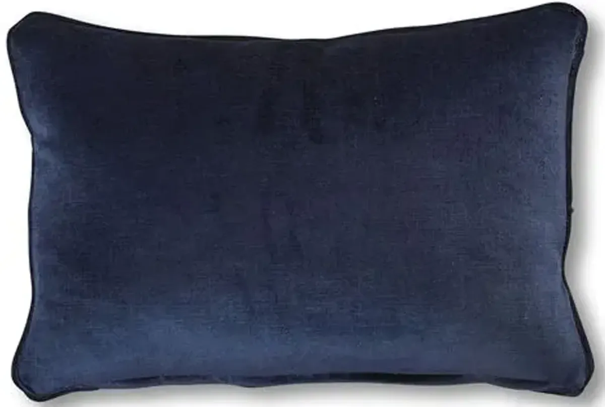 Anabelle Lumbar Pillow - Natural/Leaves Linen - Massoud