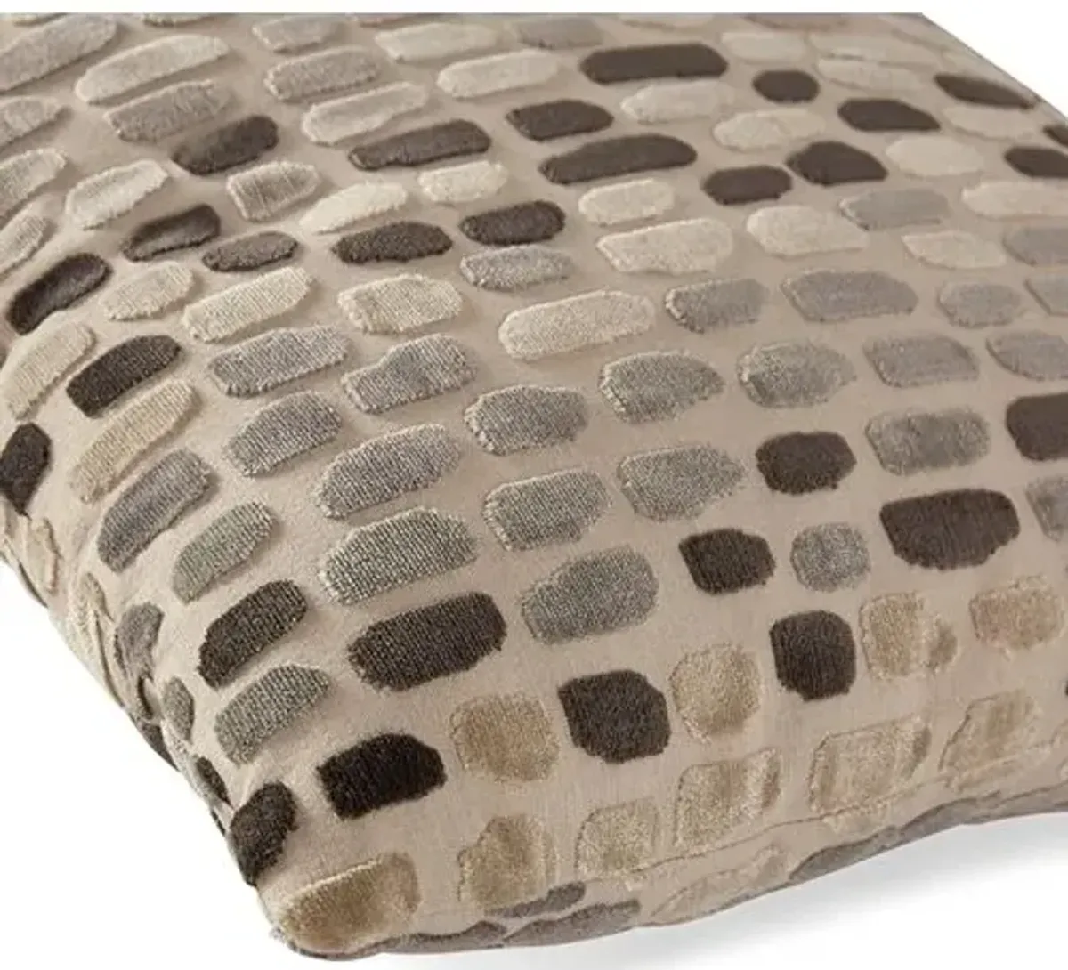 Finley 19x19 Pillow - Gray Metallic Spots - Massoud