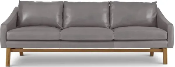 Dutch Sofa, Pewter Gray Leather