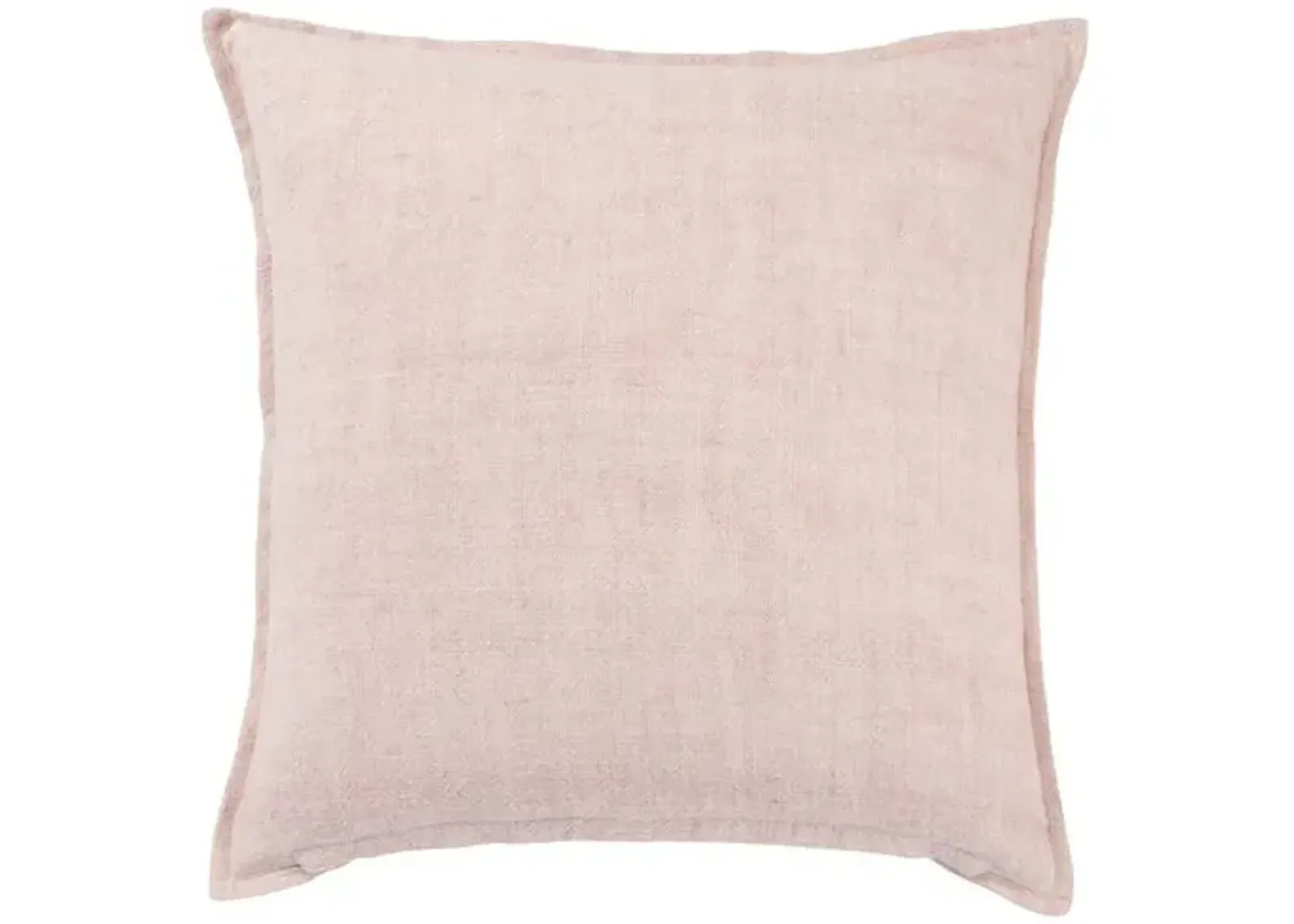 Blanche 22x22 Pillow - Pale Rose Linen