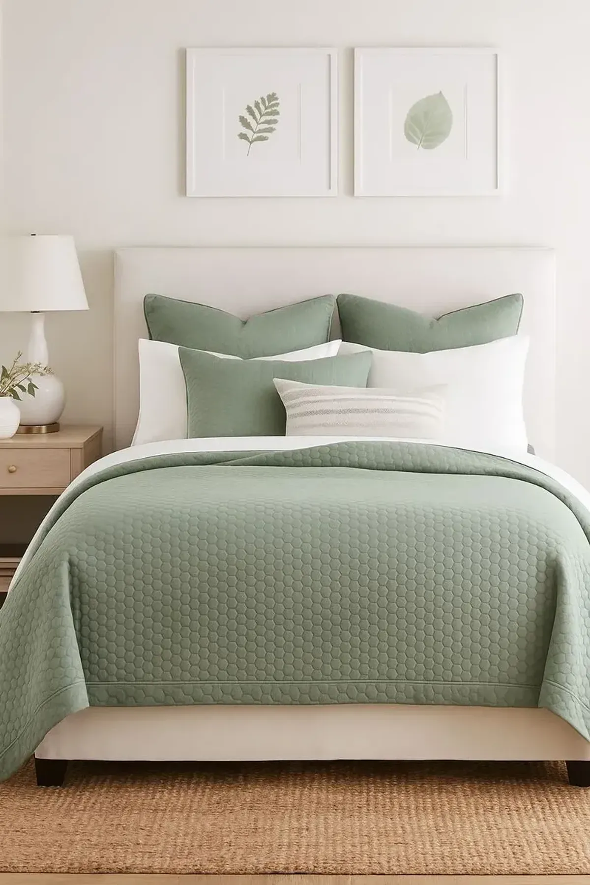 Favo Coverlet - SFERRA - Green