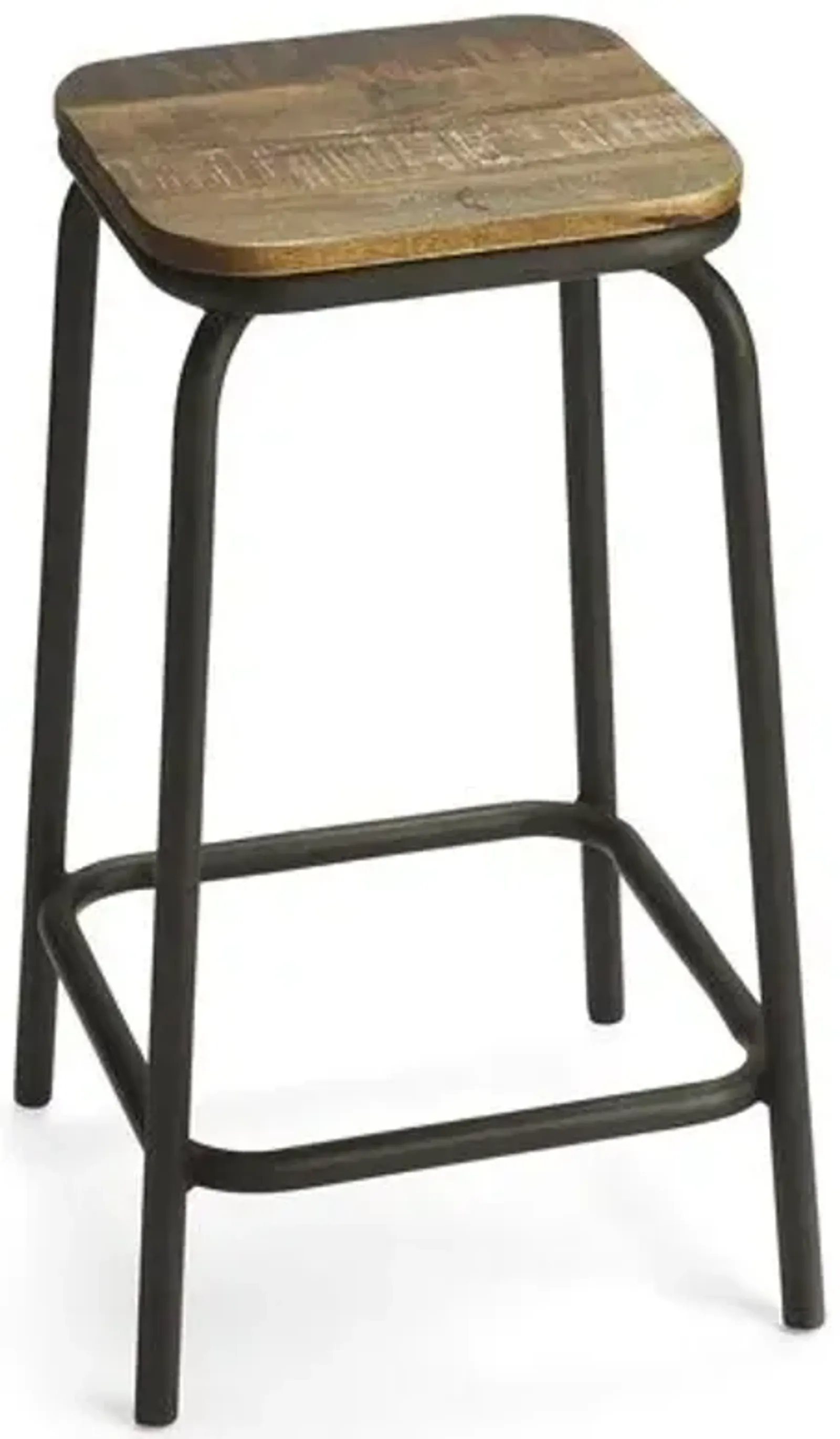 Holloway Barstool - Black - Handcrafted - Brown