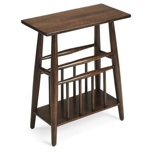 Hanson Magazine Side Table - Maple - Brown