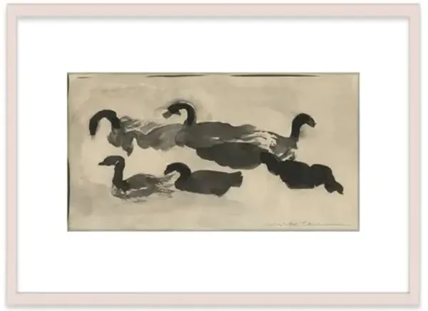 Mary H. Case - The Gaggle Painting - Blue
