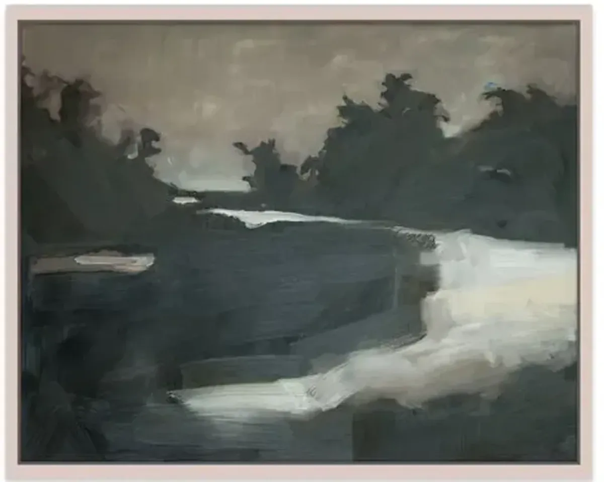 Mary H. Case - Evening Current II Painting - Blue