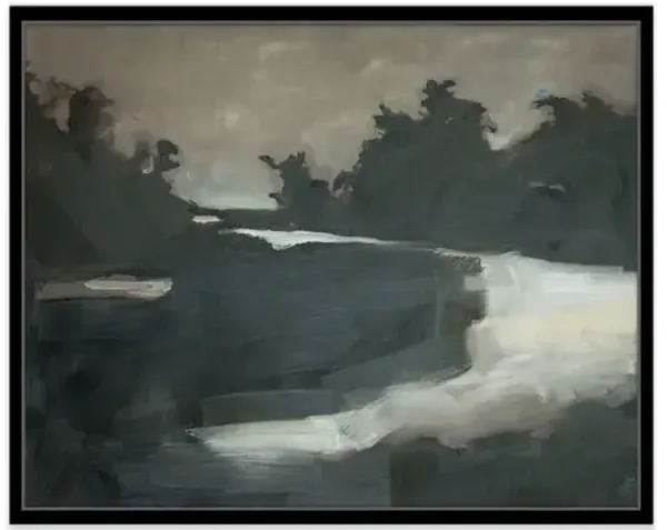 Mary H. Case - Evening Current II Painting - Blue