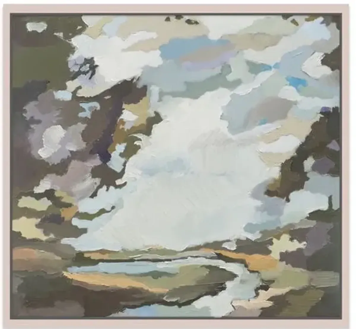 Mary H. Case - Low Tide Painting - Blue