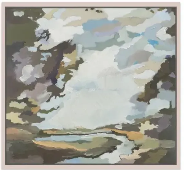 Mary H. Case - Low Tide Painting - Blue