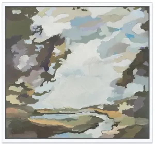 Mary H. Case - Low Tide Painting - Blue