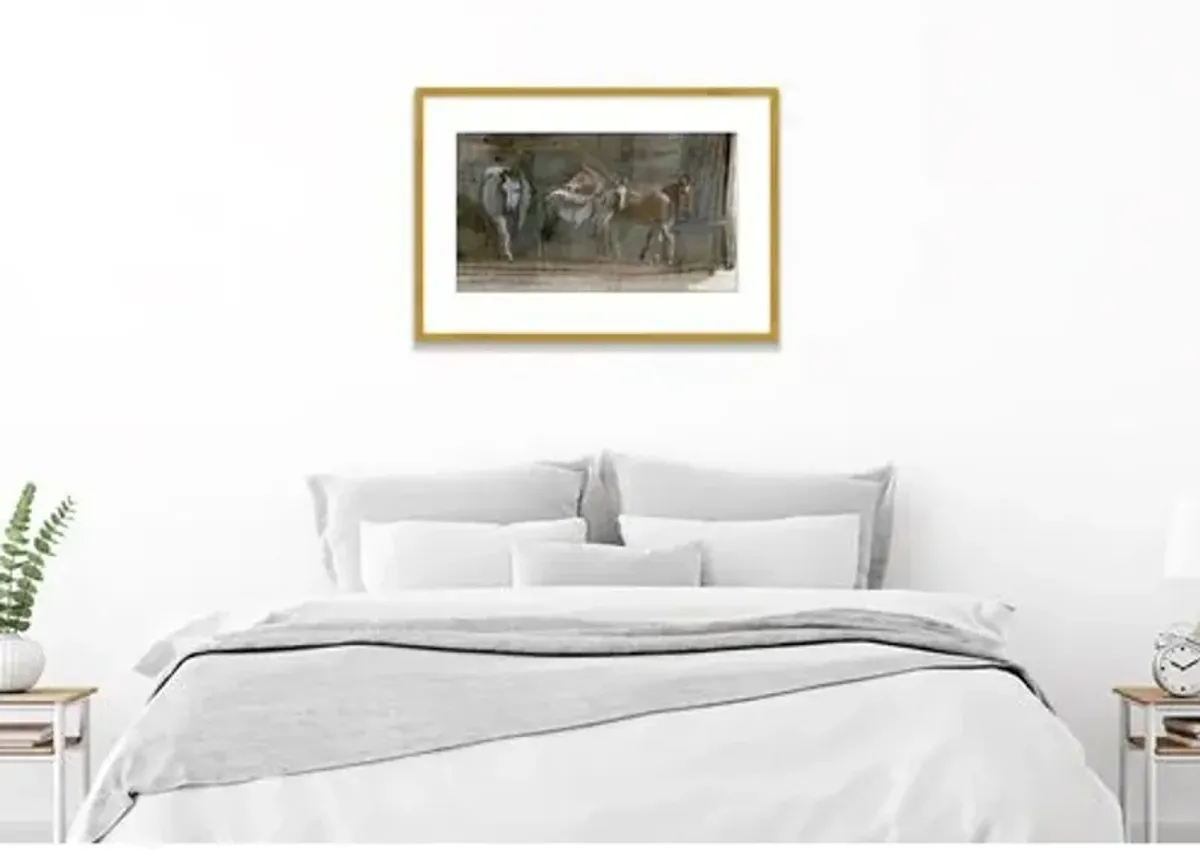 Mary H. Case - Marfa Colts Painting - Blue