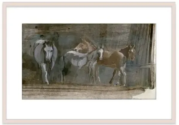 Mary H. Case - Marfa Colts Painting - Blue