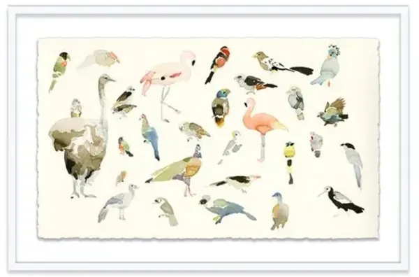 Mary H. Case - Bird Chart Painting - Blue