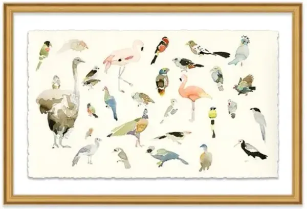 Mary H. Case - Bird Chart Painting - Blue