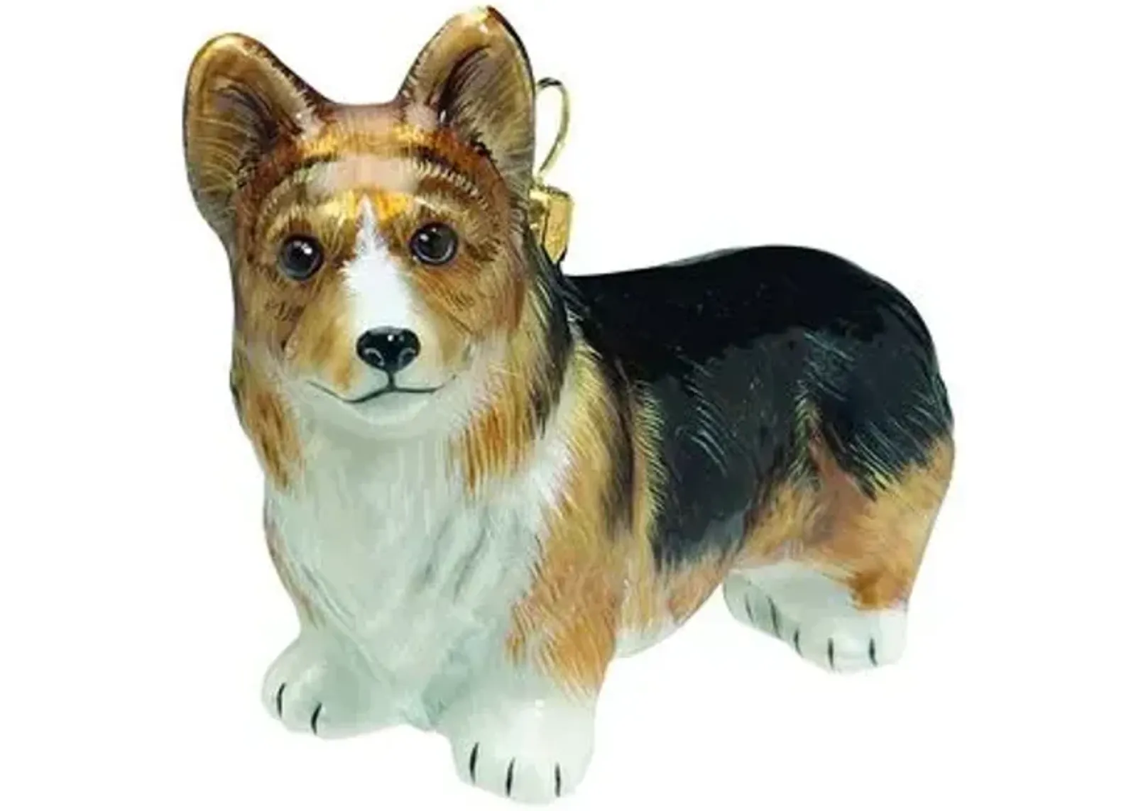 Pembroke Welsh Corgi Ornament - Tan/Black - Handcrafted