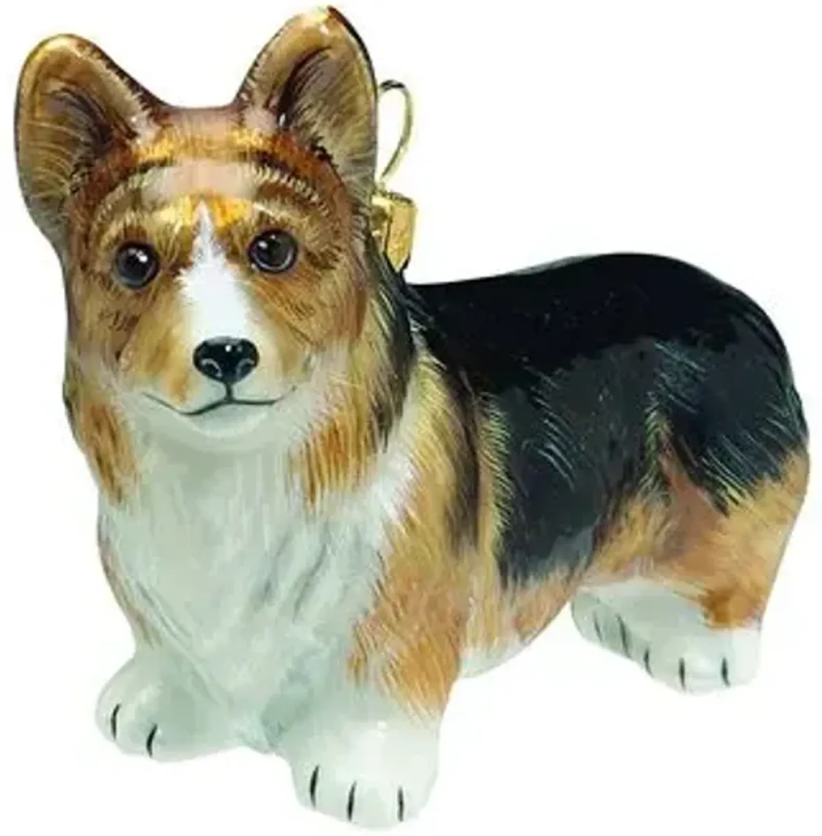 Pembroke Welsh Corgi Ornament - Tan/Black - Handcrafted