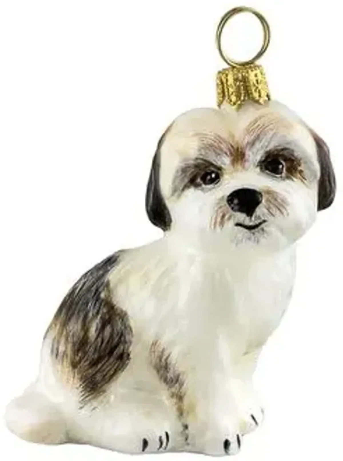 Cavachon Ornament - White/Brown - Handcrafted