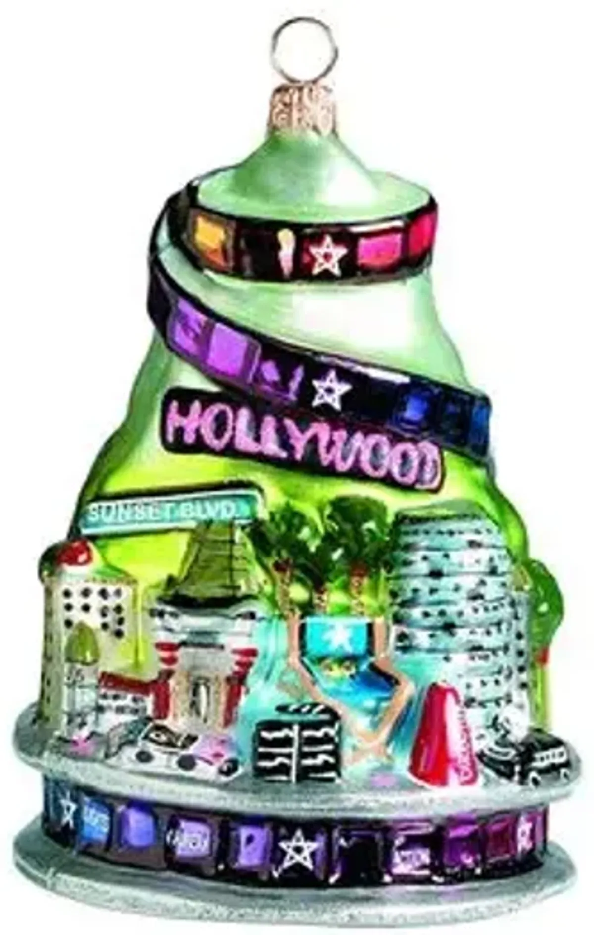 Lights - Camera - Action Ornament - Green - Handcrafted