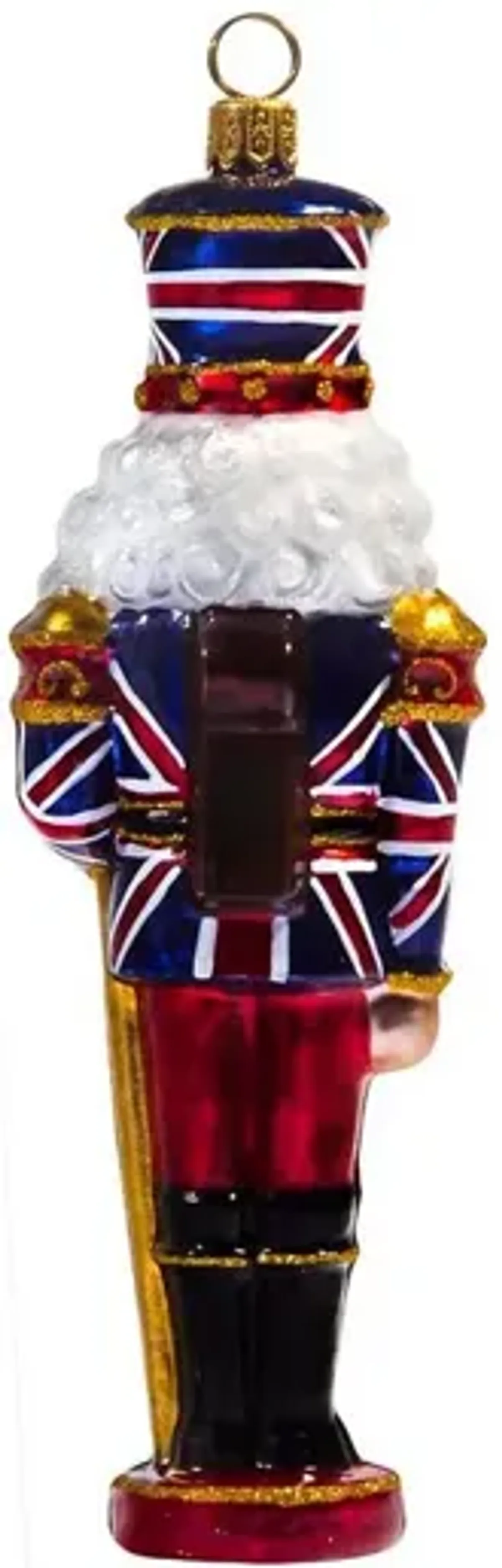 British Nutcracker Ornament, Red