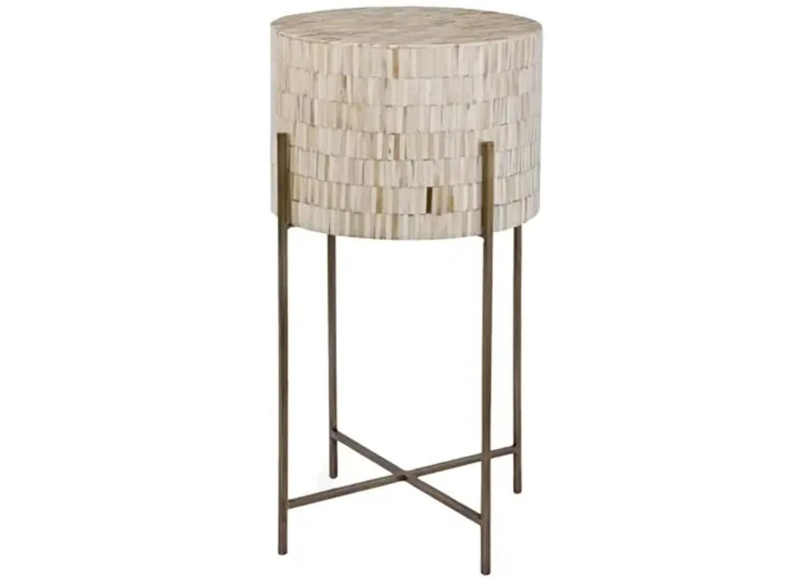 Bone Side Table - Natural/Brass - Regina Andrew - Ivory