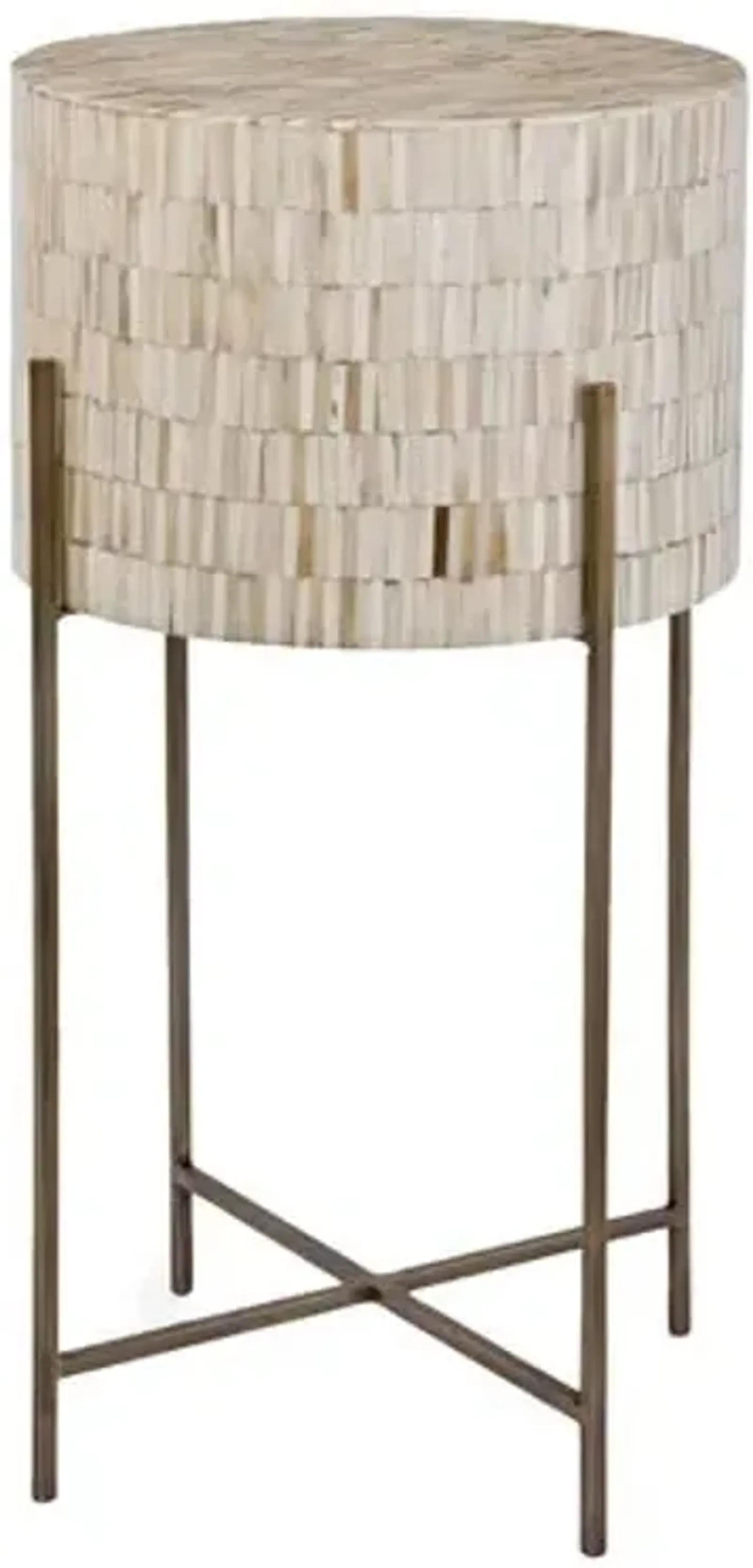 Bone Side Table - Natural/Brass - Regina Andrew - Ivory