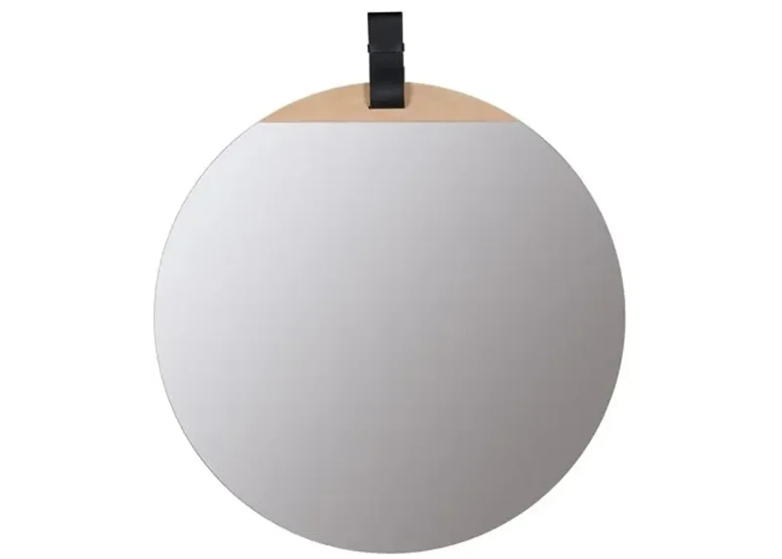 Cece Round Wall Mirror - Blonde/Black