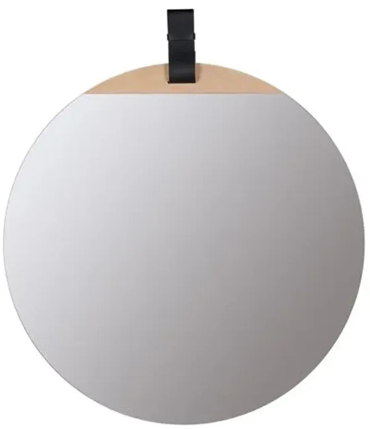 Cece Round Wall Mirror - Blonde/Black