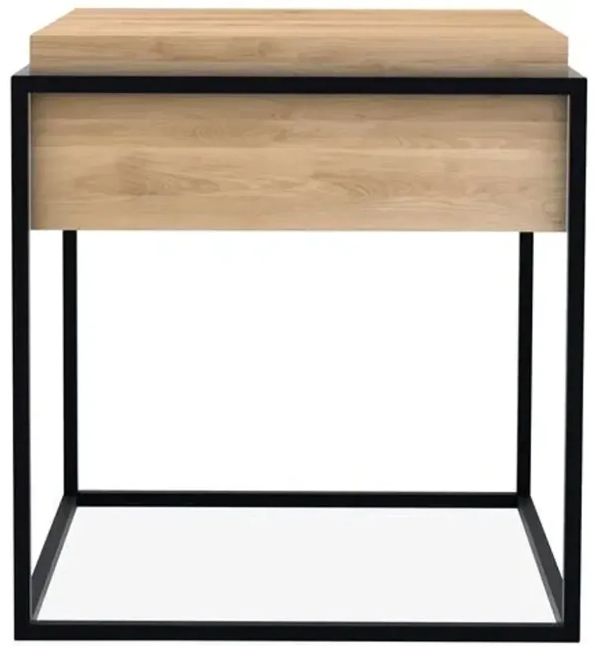 Monolit Small Storage Side Table - Black/Oak - Ethnicraft - Brown