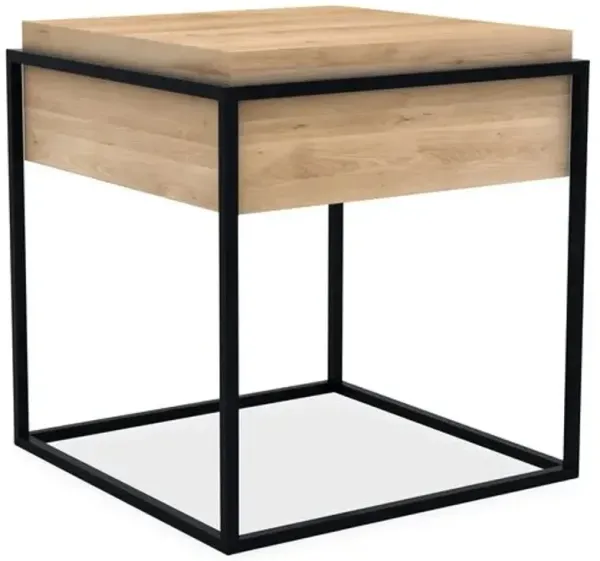 Monolit Small Storage Side Table - Black/Oak - Ethnicraft - Brown