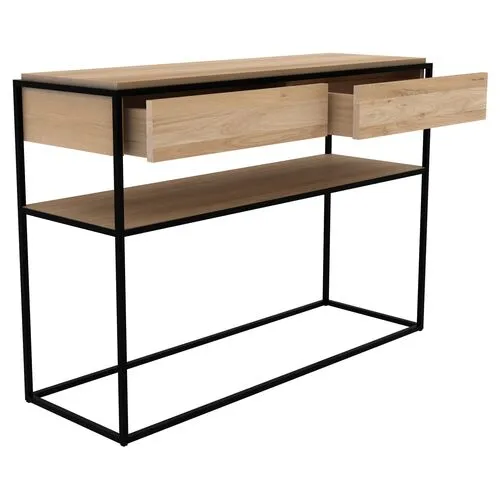 Monolit Console - Black/Oak - Ethnicraft - Brown