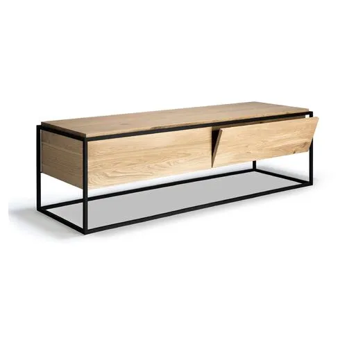 Monolit Media Console - Black/Oak - Ethnicraft - Brown